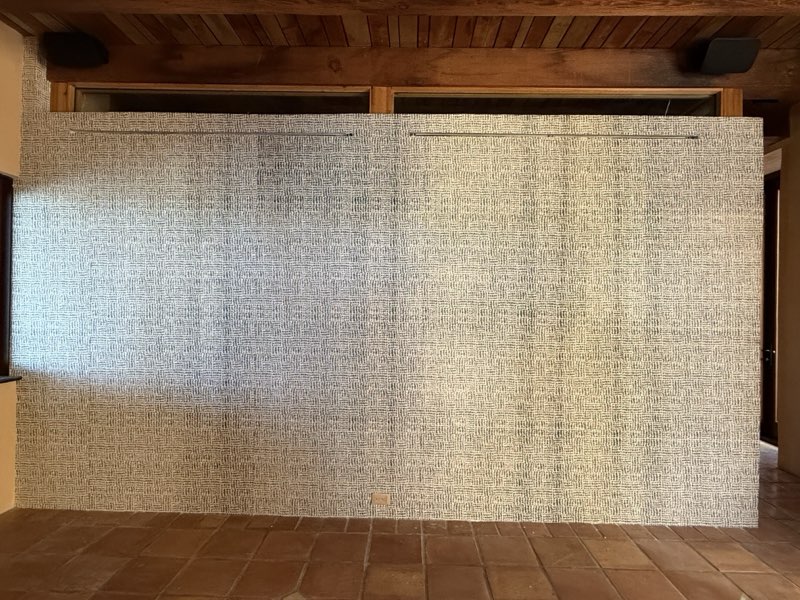 Finished textured wallpaper accent wall